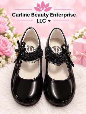 Carline Beauty Enterprise Girls' Black Patent Mary Jane Shoes